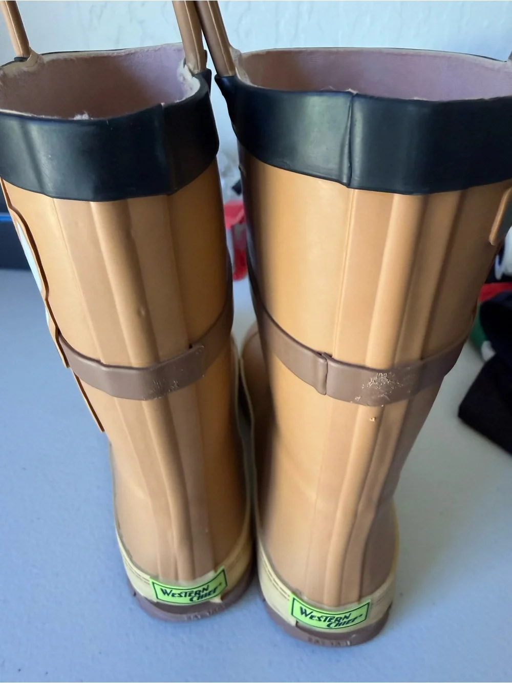 Western Chief Brown Kids Tool-Print Rain Boot